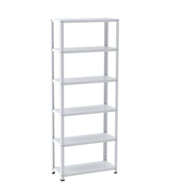 Imagem de Estante De Estrutura Metálica Com 6 Prateleiras 175cm(a)92acm(l)30cm(p) Sem Reforço Branco