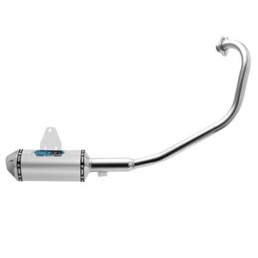 Imagem de Escapamento de Moto  Pro Tork Mini 3 Fazer 150 e Factor 125/150, PRATA