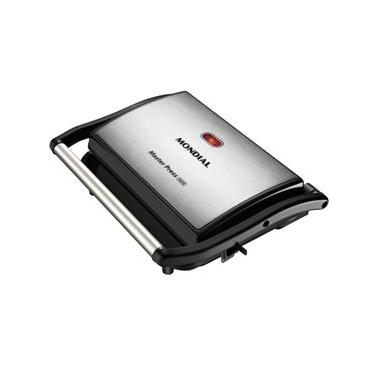 Imagem de Sanduicheira e Grill Mondial Press PG-01-CL 1000W Chapa Antiaderente 3 em 1 Preto