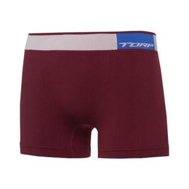 Imagem de Cueca Torp Boxer Microfibra Sem Costura Cor Roma - R8409, Vermelho, G