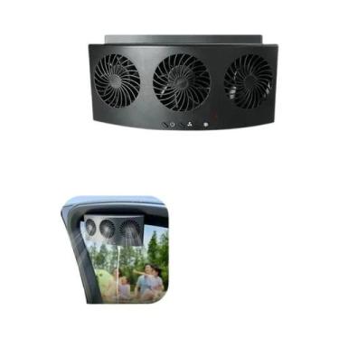 Imagem de Ventilador De Exaustão Solar Recarregável USB Para Carro, Alta Potênci