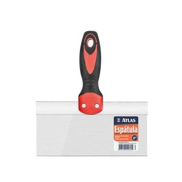 Imagem de Espatula De Aço Inox para Gesso 8" com Cabo Emborrachado - Atlas
