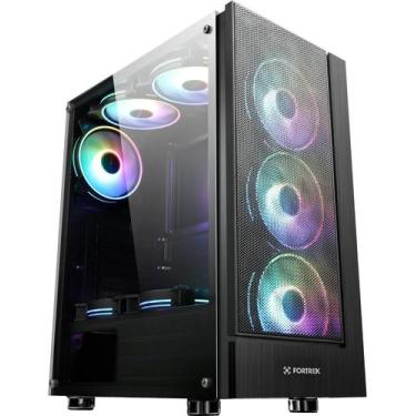 Imagem de Gabinete Gamer Cruiser Mid Tower Preto RGB Fortrek Cor Preta
