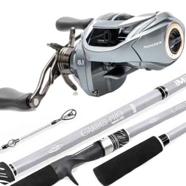 Imagem de Carretilha Maruri Shizen Vara Garbus Carbon 40-80lb Kit 20kg Lado da M
