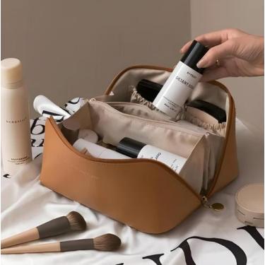 Imagem de Nécessaire Organizador Cosmésticos E Maquiagem Em Couro PU HZB1-095 - 