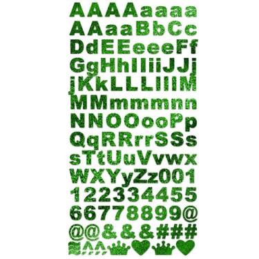 Imagem de Adesivo Alfabeto AM - Glitter - Verde Folha - Art & Montagem