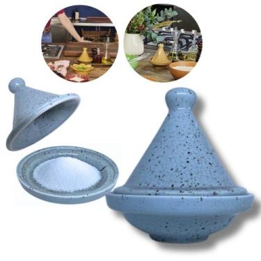 Imagem de Saleiro marroquino Tagine Porcelana Resistente Rita Lobo Azul - Pratto