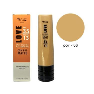 Imagem de Base Liquida Alta Cobertura com FPS - Max Love Make-up, 58