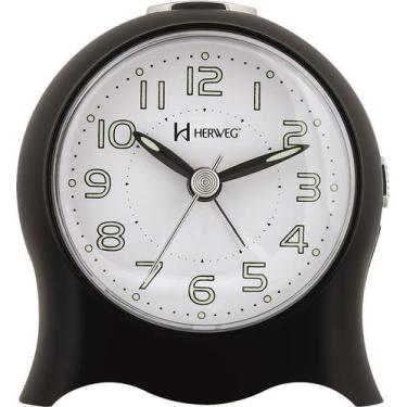 Imagem de Despertador Quartz Preto Herweg 2572