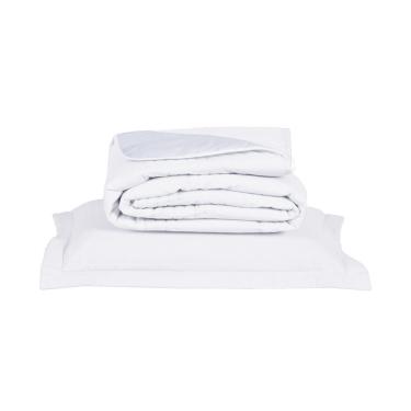Imagem de Kit Cobre Leito Premier Solteiro 2 Peças Hipercal 200 Fios 80% Algodão, 20% Poliéster - Branco