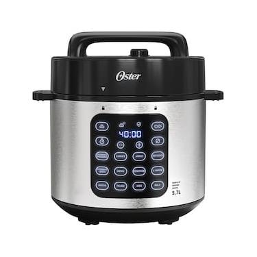 Imagem de Panela de Pressão Elétrica Oster OPAN930 5,7L Inox Jateado Digital