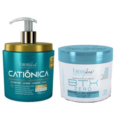 Imagem de Kit Mascara Catiônica e BTX Zero 250g Forever Liss - Forever Liss Prof