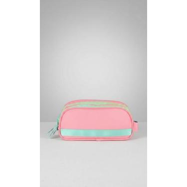 Imagem de Estojo Escolar 3 Compartimentos Rosa Nylon - Congratulations Store