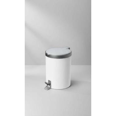 Imagem de Lixeira Pedal 12 Litros Plástico Branco - Congratulations Store