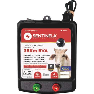 Imagem de Eletrificador de Cerca Elétrica 4039 Alcance 4.500 m Bivolt Preto Sentinela
