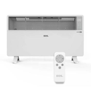 Imagem de Aquecedor Elétrico Comfort Heat EAQ04 Tecnologia Convector 1500W Painel Digital Piso e Parede Branco EOS 110V