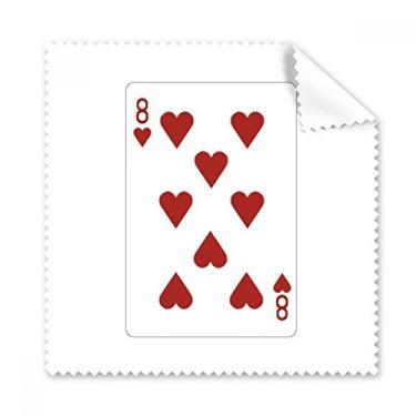Imagem de Pano de limpeza com estampa de cartas de baralho de coração 8, 5 peças