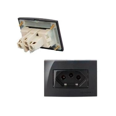 Imagem de Conjunto 1 Tomada 2P+T 20A Para Móvel Preto - MARGIRIUS (16575)