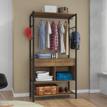 Imagem de Módulo Closet Paris Artefamol Demolição/Preto