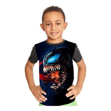 Imagem de Camiseta Infantil Venom Full Print Ref:101 - Smoke