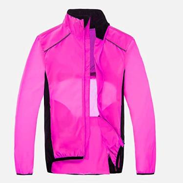 Imagem de Jaqueta Corta Vento Refletivo Bolso Invisível Ciclismo Bike (ROSA, P)