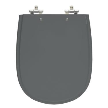 Imagem de Assento Laqueado Paris Cinza Escuro Tampa Para Vaso Ideal