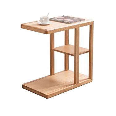 Imagem de Mesa de café Creative C forma lateral mesa 2 mesa de café mesa de madeira pequena mesa de café para quarto, sala de estar, escritório Mesa final
