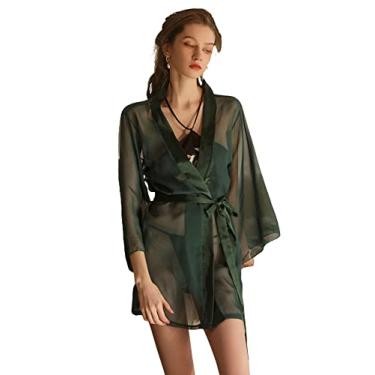 Imagem de SINROYEE Women's Sexy Asian RolePlay Suit Cosplay Hanfu Cheongsam Dress Anime Lingerie Costumes (#06 green)