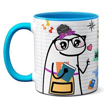 Imagem de Caneca Professora De Geografia Prova Fácil Pra Quem Estudou (Azul)