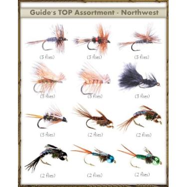 Imagem de Moscas de pesca com mosca – Variedade Top do Guia – Noroeste (31 moscas)