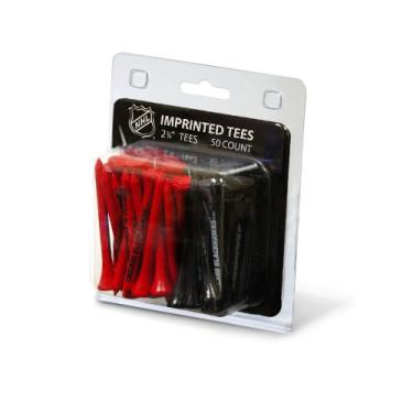 Imagem de Team Golf Camisetas de golfe NHL Chicago Blackhawks 7,9 cm, pacote com 50, tamanho regular, cores de várias equipes