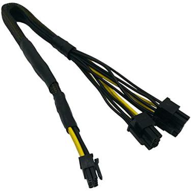 Imagem de COMeap Mini cabo adaptador de alimentação PCIe de 8 pinos para 8 pinos (6+2) de 6 pinos para Dell PowerEdge R540 R640 R740 R740XD Lenovo ThinkSystem SR650 número de peça TR5TP 43 cm