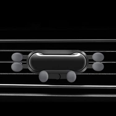 Imagem de Suporte de carro de gravidade dobrável para telefone móvel suporte para smartphone de montagem com clipe de ventilação no carro, suporte preto 1