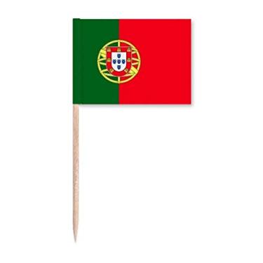 Imagem de Bandeira nacional de Portugal, bandeira europeia, palito, marcadores para decoração de festa