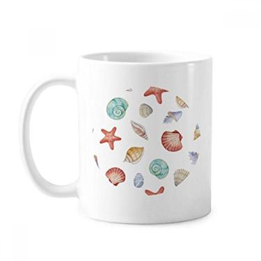 Imagem de Caneca colorida com ilustração de vida marinha em cerâmica cerâmica para café e porcelana