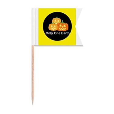 Imagem de Earth Environmental Protect Peace bandeiras de palito de dente para marcação de rotulagem para bolo de festa, comida e queijos