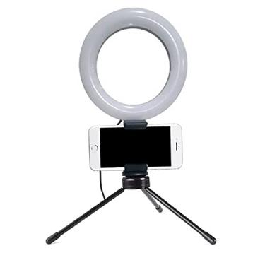 Imagem de Iluminador Ring Light Anel Luz16cm Usb Led Misto 3500k 5500k + Tripé