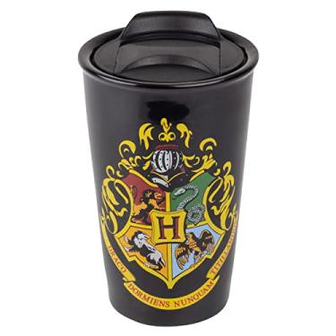 Imagem de Caneca de viagem Harry Potter – Copo Harry Potter para chá quente e café – Caneca de café de cerâmica com casas de Hogwarts e lema – Presentes perfeitos de Harry Potter para mulheres, homens e tropas