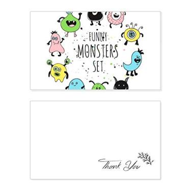 Imagem de Conjunto de monstro alienígena e universo, cartão de agradecimento, aniversário, saudação, casamento, agradecimento