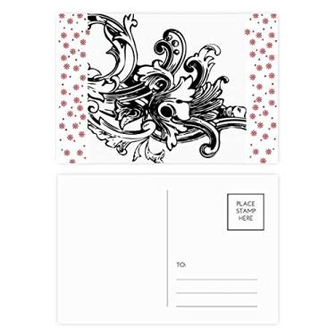 Imagem de Decoração de arte barroca padrão moderno Natal flor celebração cartão postal bênção cartão postal cartão de correspondência