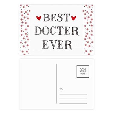 Imagem de Best Doctor Ever Citação Profession Natal Natal Flor Celebração Cartão Postal Bênção Cartão de correio