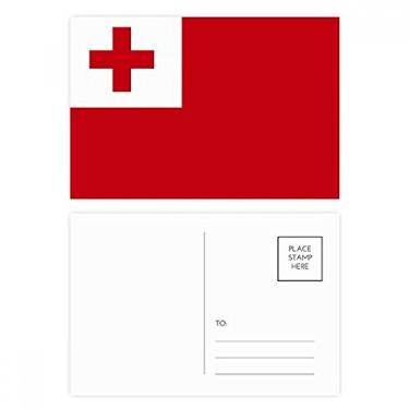 Imagem de Cartão postal com bandeira nacional da Tonga com cartão postal do país da Oceania