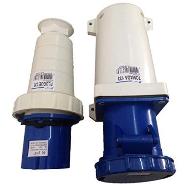Imagem de Conjunto Industrial Tomada + Plug Macho Jng 2p+t 63a Az Mgi
