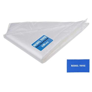 Imagem de Pacote com 100 sacos grandes descartáveis para decoração de pastelaria, como bolos de aniversário e biscoitos, 40,6 cm – Capacidade extra para mais cobertura / gelo, Large, 100 Pack, 1