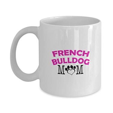Imagem de Caneca divertida para casal buldogue francês – pai buldogue francês – mãe buldogue francês – presente para amantes de buldogue francês – ideia única de presentes de cerâmica (Mom)