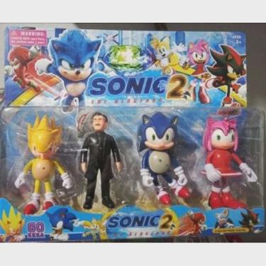 Kit c/ 5 Bonecos Action Figure Sonic The Hedgehog c/ acessórios - Just Toys