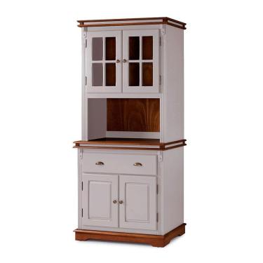 Imagem de Cristaleira Arca e Oratório 4 Portas 1 Gaveta Manchester 2002 Linz Móveis - Off White/Imbuia