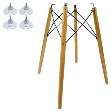 Imagem de Pe Palito Base Eiffel 75cm Eucalipto Charles Eames Para Mesa MDF ou Mesa Vidro Ventosa (Para Vidro)