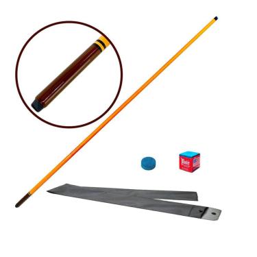 Imagem de Taco de Sinuca Inteiro de Punho Ipê Tacos Brasil