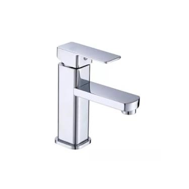 Imagem de Torneira Monocomando Quadrada Banheiro Baixa Luxo Cromada